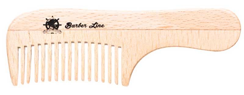 Peine de madera especial para peinar barba y bigote de Eurostil